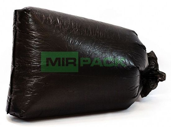 Мешки для мусора 120 литров, 30 мкм, в пачках 200 шт. черные - 2х слойные, до 25 кг - Вид 2