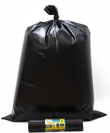 Мешки для строительного мусора 200л. 100 мкм, 10 шт. 80x120 см, черные - Вид 2