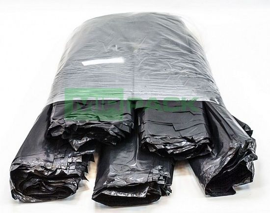 Мешки для мусора 30 л 50х60, 25 мкм, черные, ПВД в пачках 10 пачек по 100 штук, усиленные - Вид 5