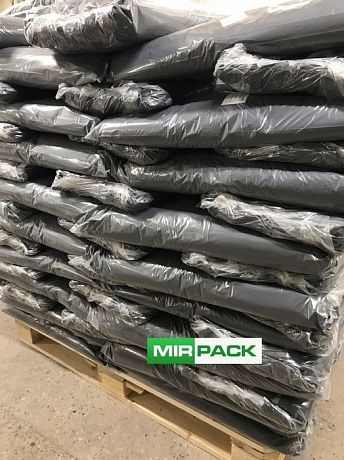 Мешки для мусора 120 литров, 25 мкм, в пачках, 200 шт. черные - 2х слойные - Вид 7